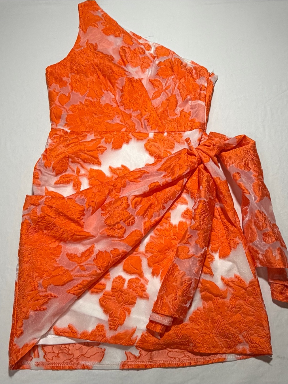 One-Shoulder Wrap Front Mini. - Picture 2 of 11